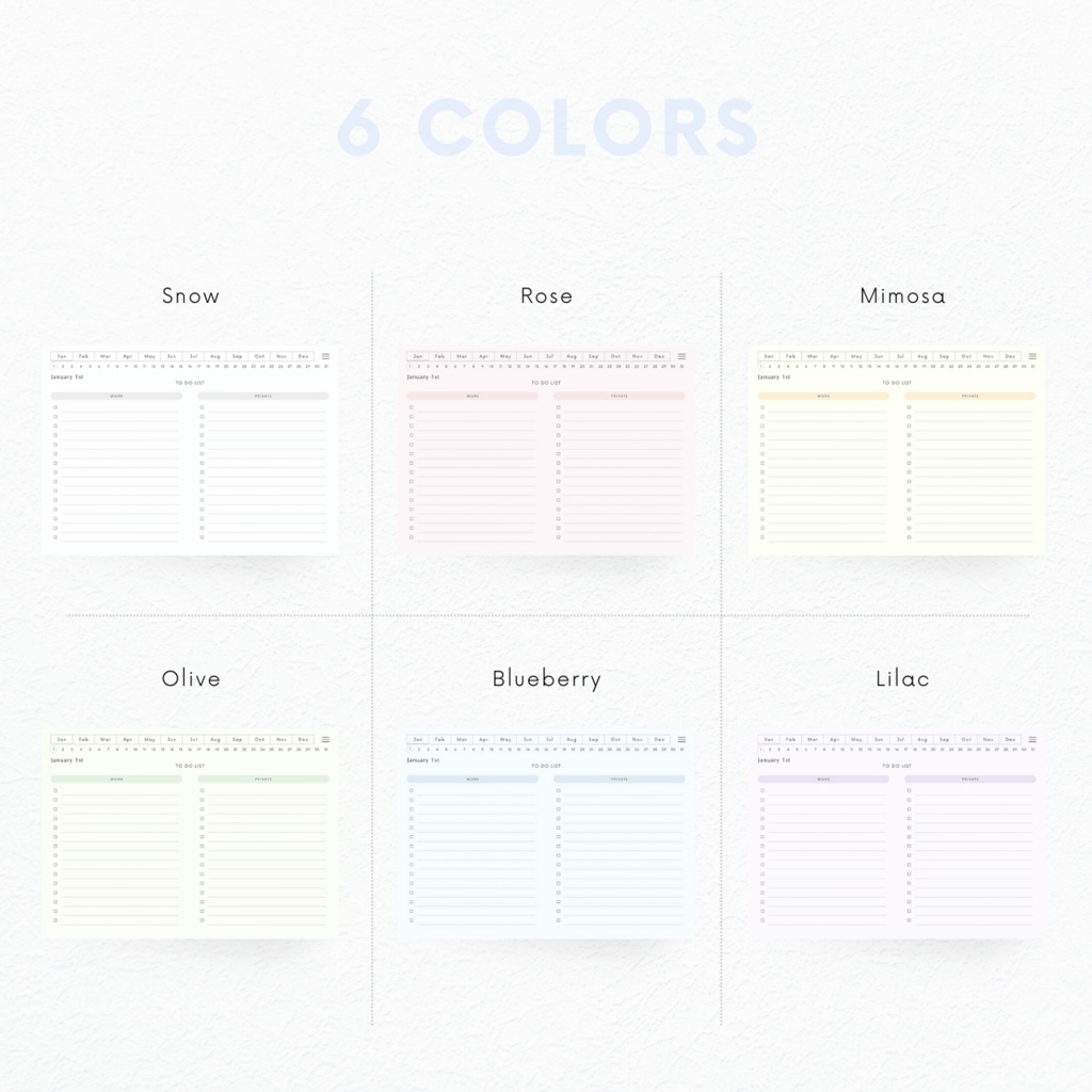 ToDoリスト┊︎6色展開┊︎やることリスト┊︎リンク付き