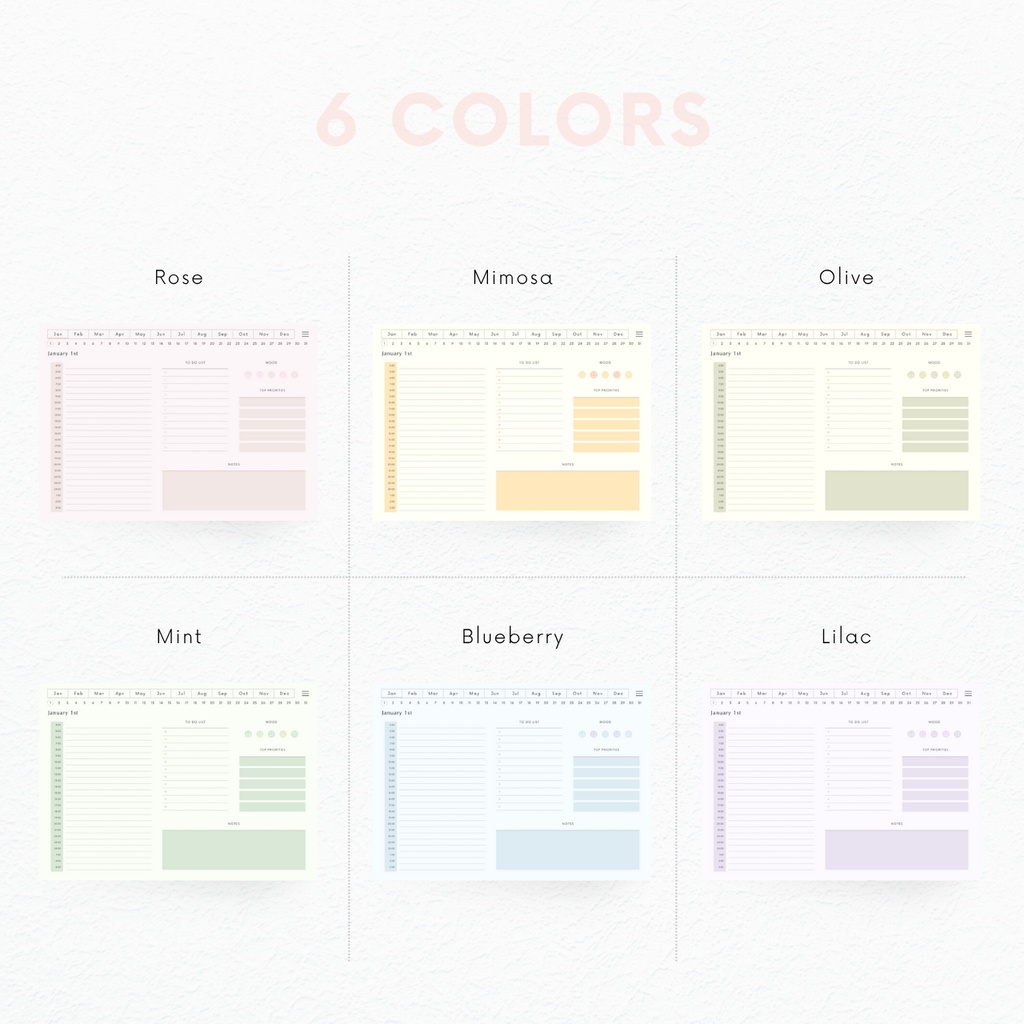 デジタルプランナー┊︎6色展開┊︎スケジュール管理┊︎ToDoリスト┊︎リンク付き