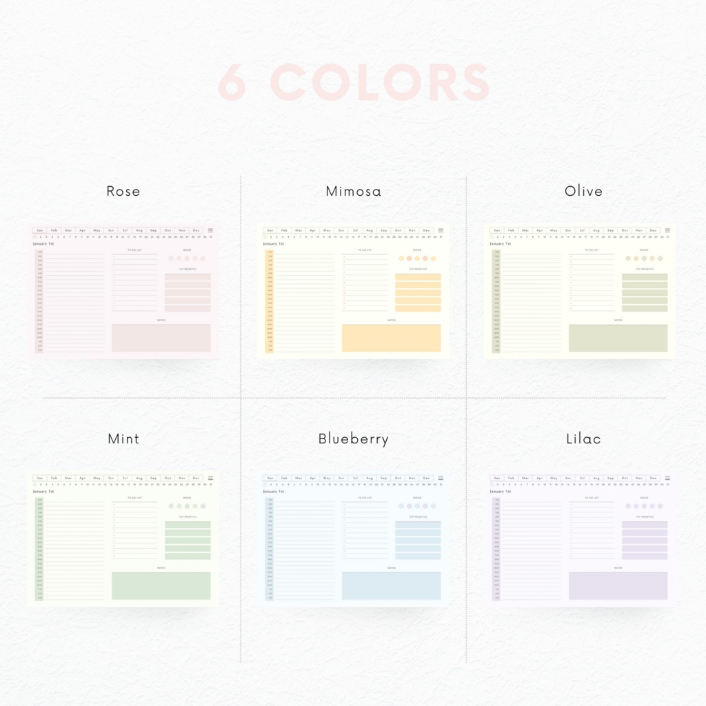 デジタルプランナー┊︎6色展開┊︎スケジュール管理┊︎ToDoリスト┊︎リンク付き