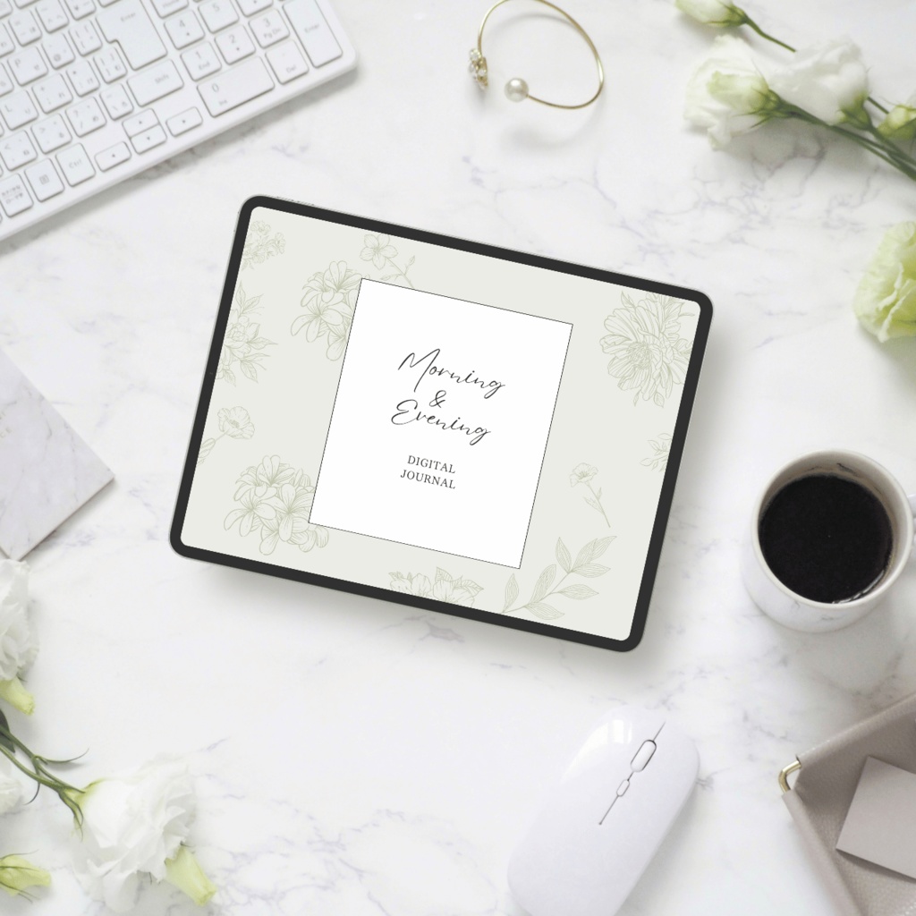 モーニング&イブニングジャーナル┊︎6色展開┊︎感謝日記┊︎セルフケア┊︎リンク付き