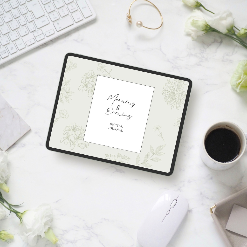 モーニング&イブニングジャーナル┊︎6色展開┊︎感謝日記┊︎セルフケア┊︎リンク付き