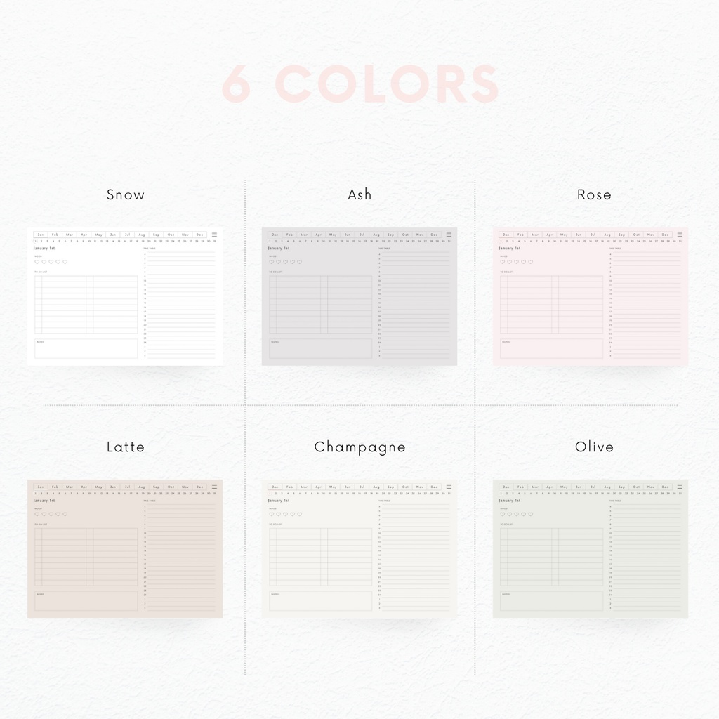 デジタルプランナー┊︎6色展開┊︎スケジュール管理┊︎ToDoリスト┊︎リンク付き