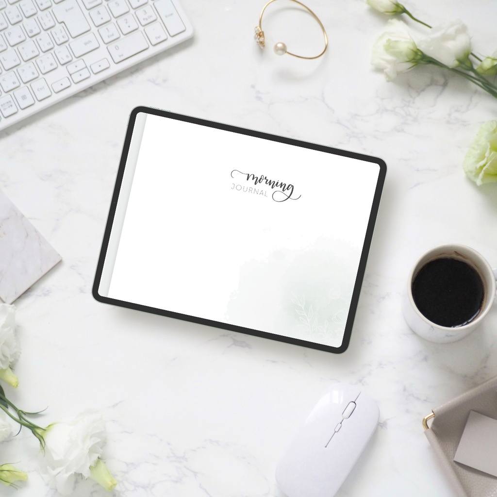 モーニングジャーナル┊︎4色展開┊︎昨日の振り返り┊︎今日やること┊︎リンク付き