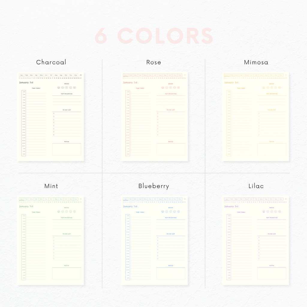 デジタルプランナー┊︎6色展開┊︎スケジュール管理┊︎ToDoリスト┊︎リンク付き