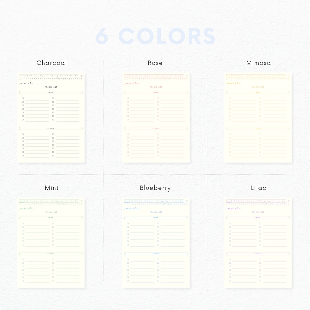 ToDoリスト┊︎6色展開┊︎やることリスト┊︎デジタルプランナー┊︎リンク付き