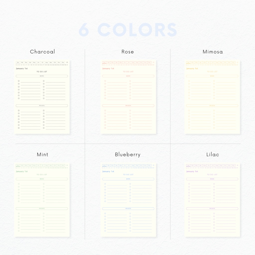 ToDoリスト┊︎6色展開┊︎やることリスト┊︎デジタルプランナー┊︎リンク付き