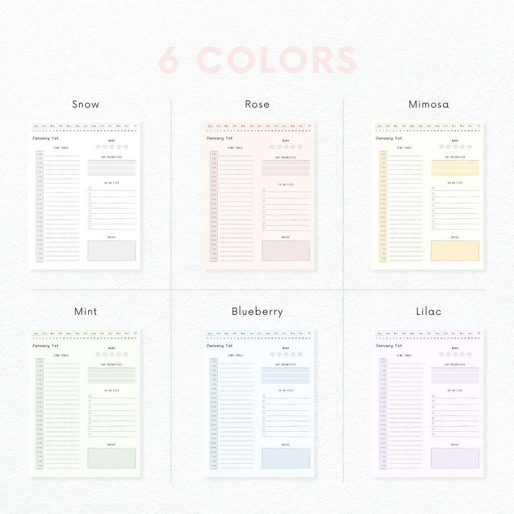 デジタルプランナー┊︎6色展開┊︎スケジュール管理┊︎ToDoリスト┊︎リンク付き