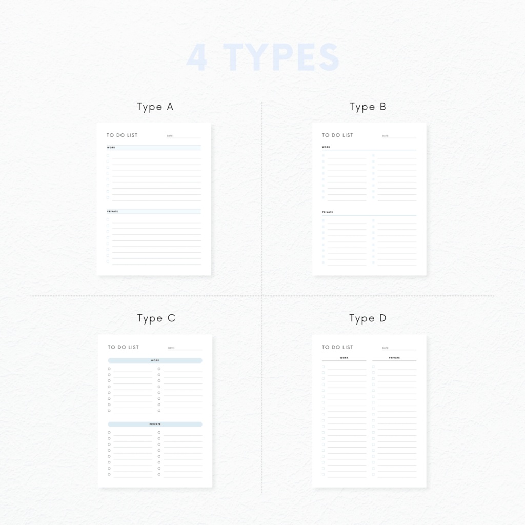 ToDoリスト┊︎6色&4種類┊︎やることリスト