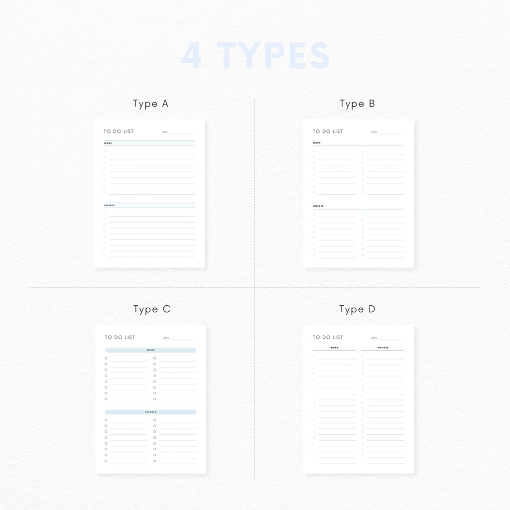 ToDoリスト┊︎6色&4種類┊︎やることリスト