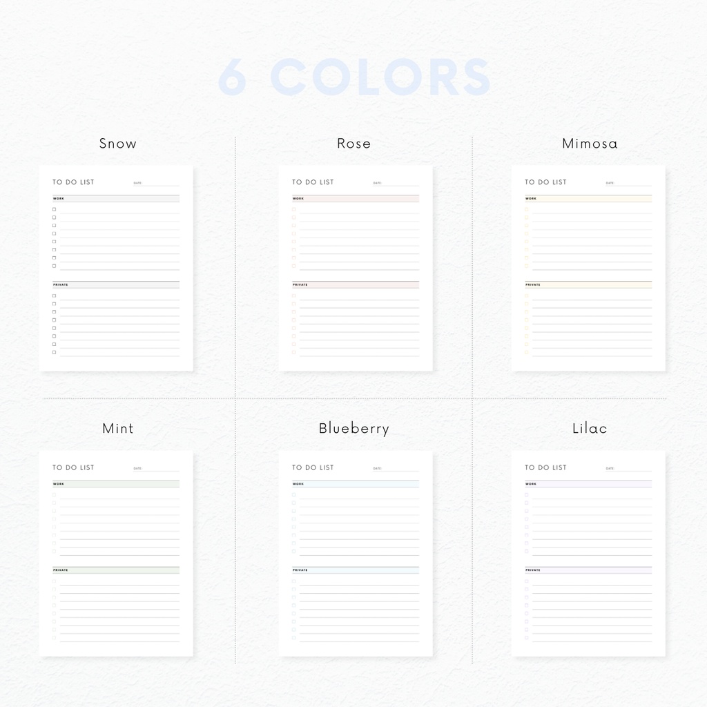 ToDoリスト┊︎6色&4種類┊︎やることリスト