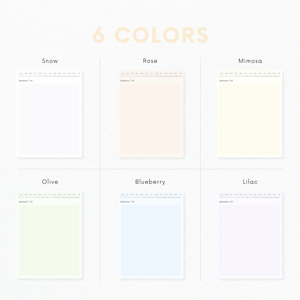 無地ノート┊︎6色展開┊︎ノート┊︎デジタルジャーナル┊︎リンク付き