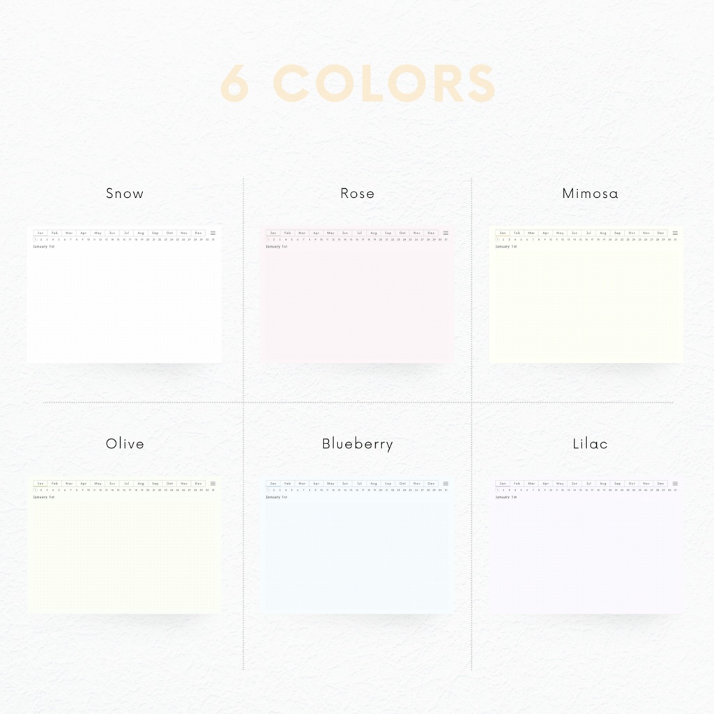 ドット方眼ノート┊︎6色展開┊︎ノート┊︎デジタルジャーナル┊︎リンク付き