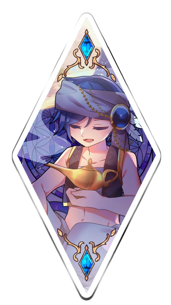 ステンドグラス風童話アクキー