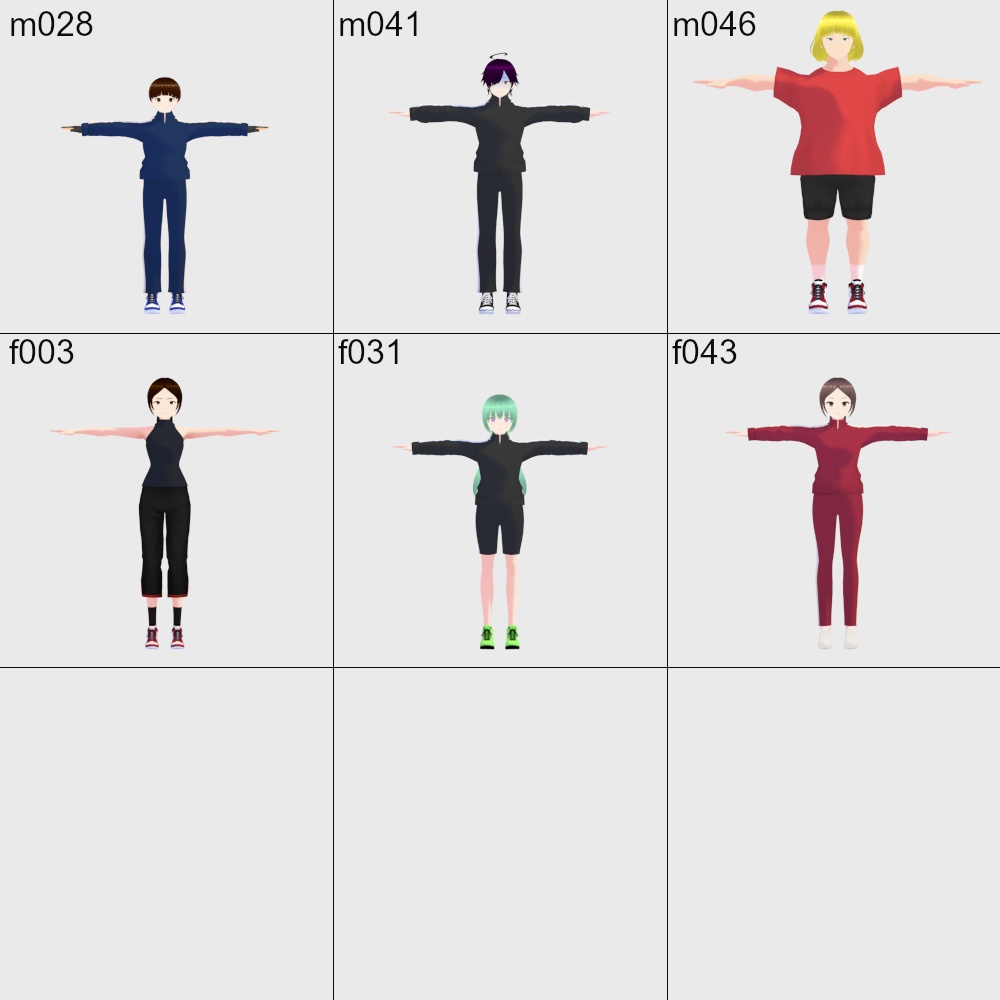 VRoidスポーティアバターセット