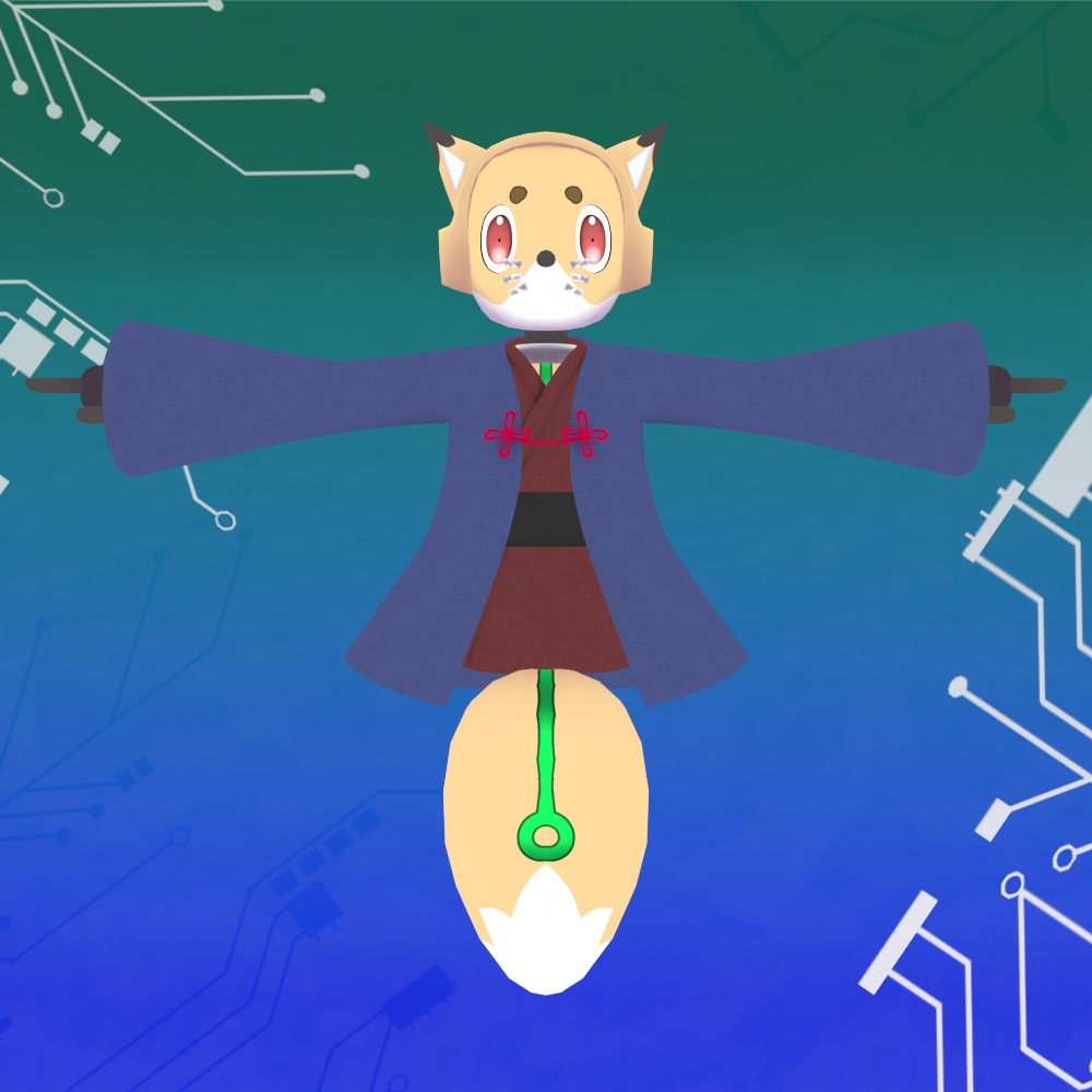 【オリジナル3Dモデル】FoxRobo 和服スタイル