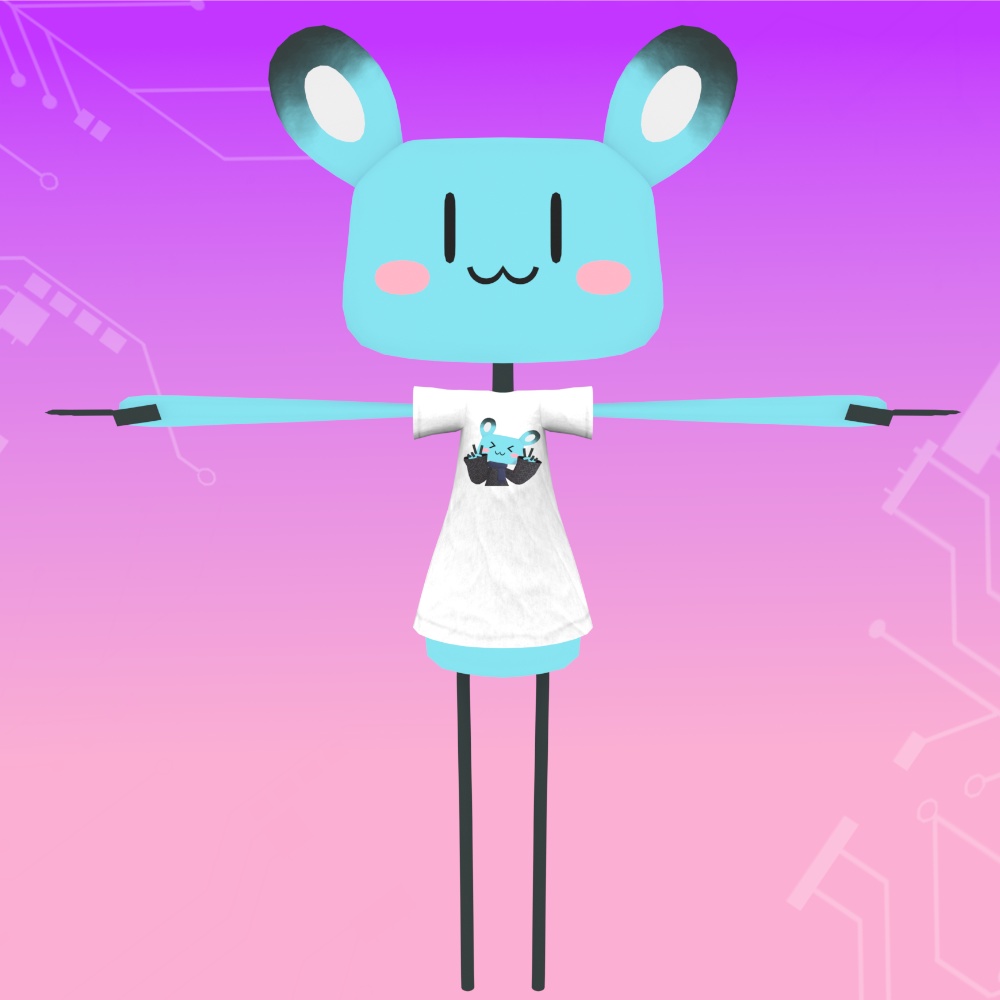 【オリジナル3Dモデル】Ronia ロゴ入りTシャツスタイル