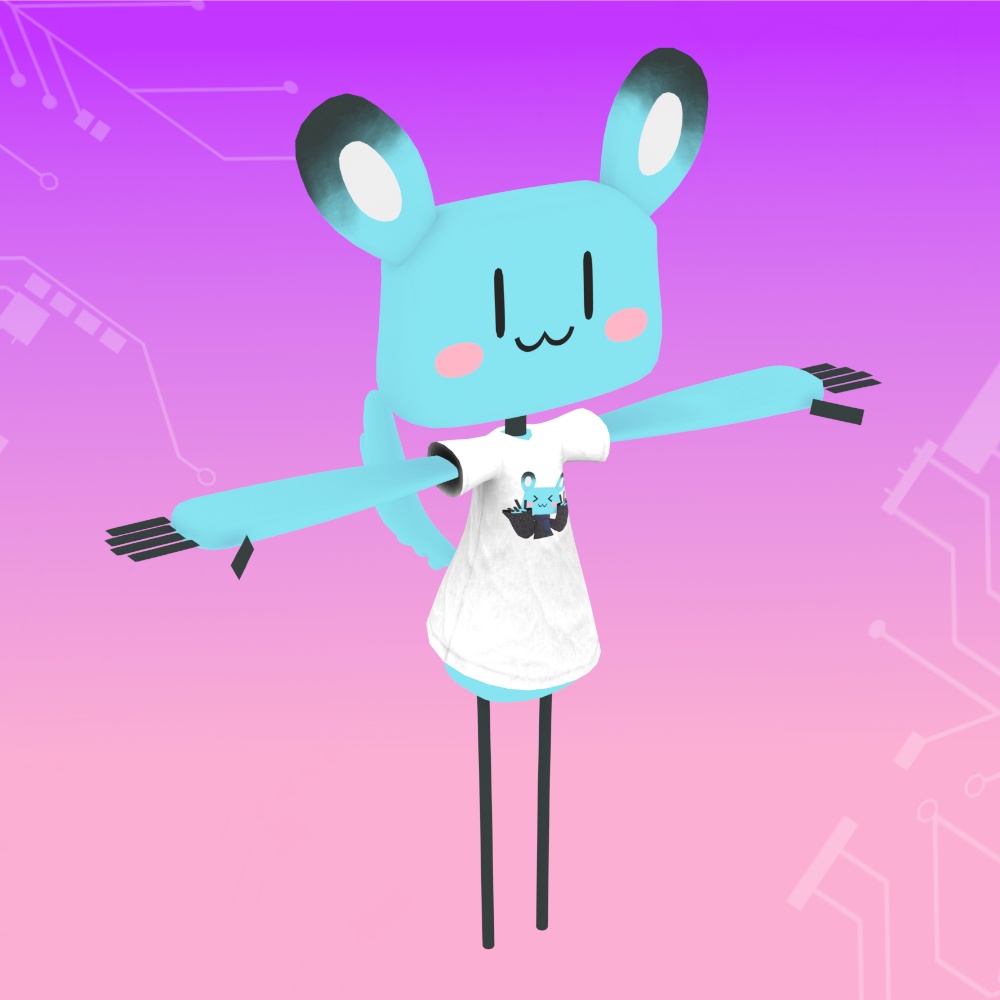 【オリジナル3Dモデル】Ronia ロゴ入りTシャツスタイル