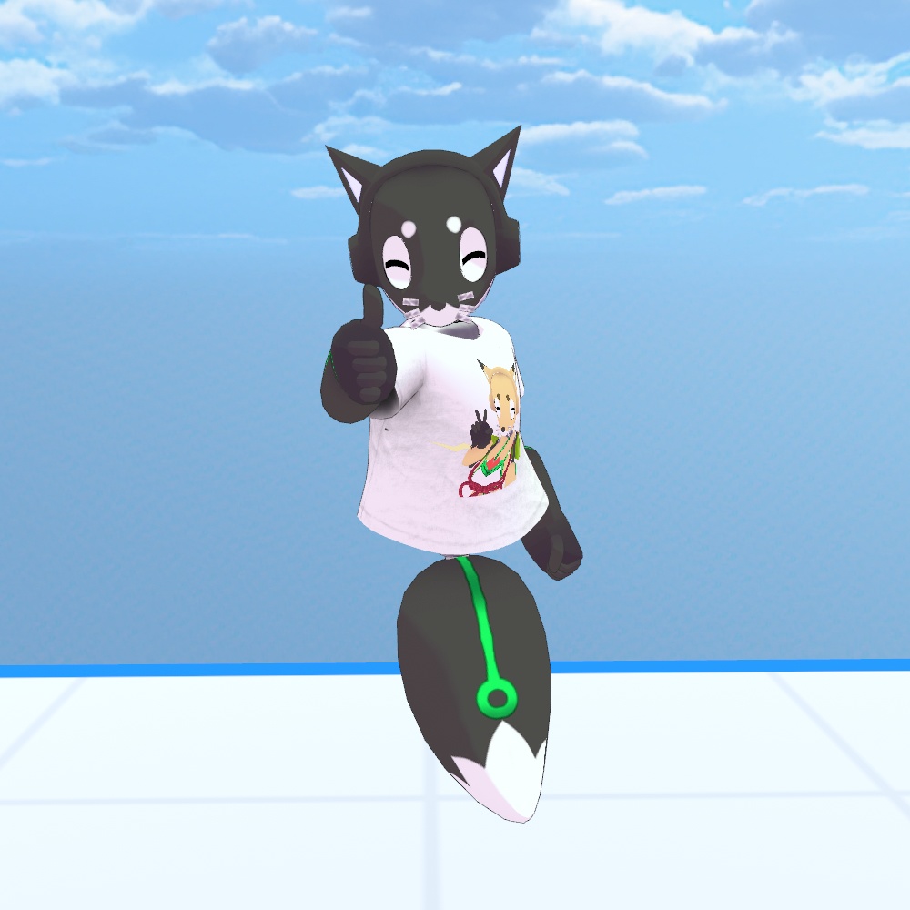 【オリジナル3Dモデル】FoxRobo ロゴ入りTシャツスタイル