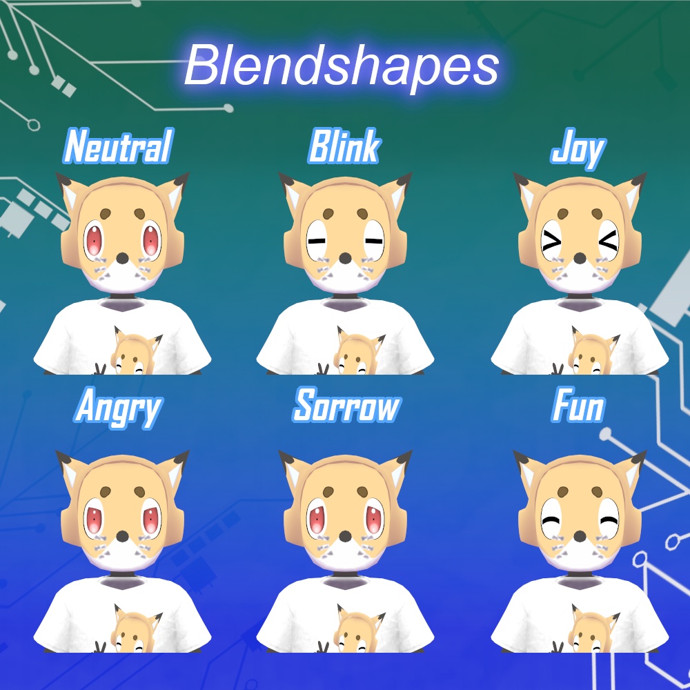 【オリジナル3Dモデル】FoxRobo ロゴ入りTシャツスタイル