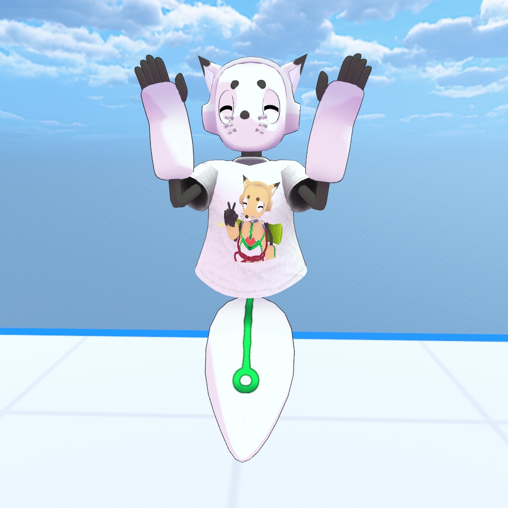 【オリジナル3Dモデル】FoxRobo ロゴ入りTシャツスタイル