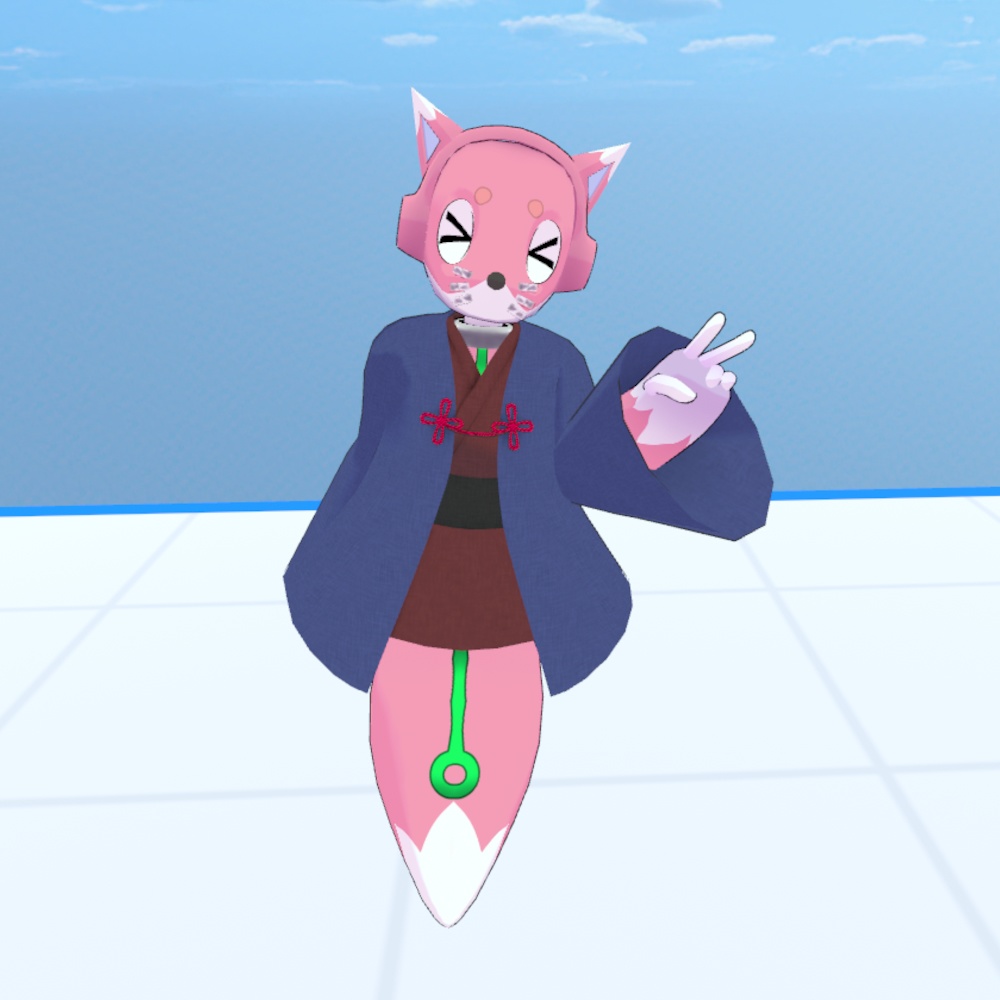 【オリジナル3Dモデル】FoxRobo 和服スタイル 新カラー