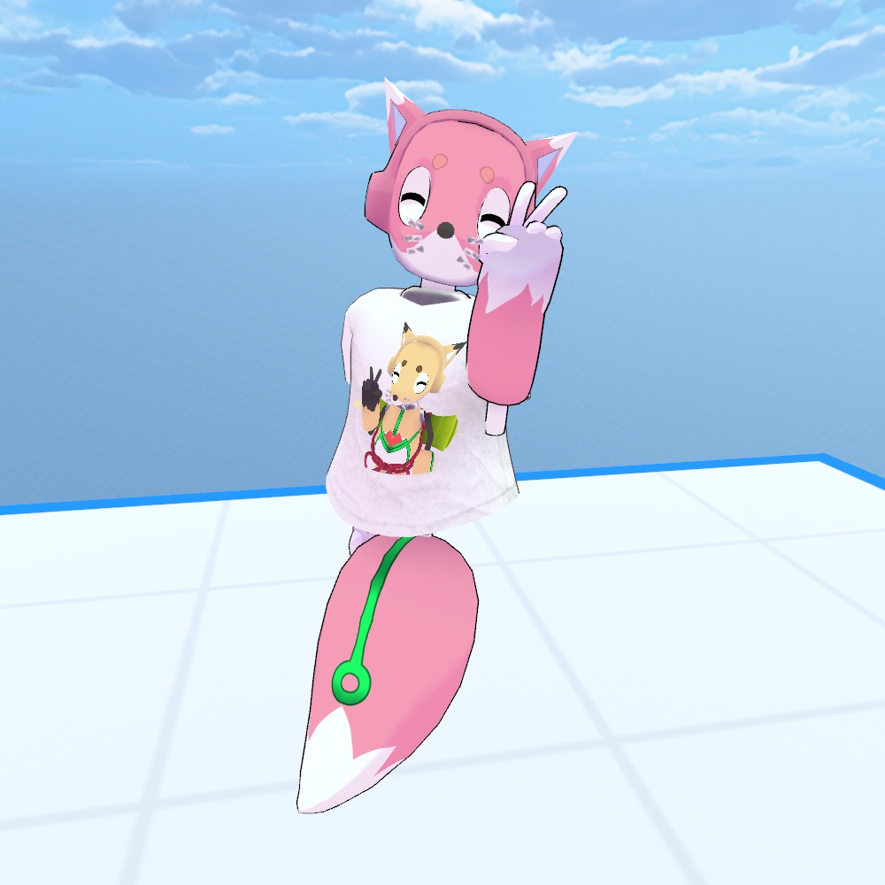 【オリジナル3Dモデル】FoxRobo ロゴ入りTシャツスタイル 新カラー