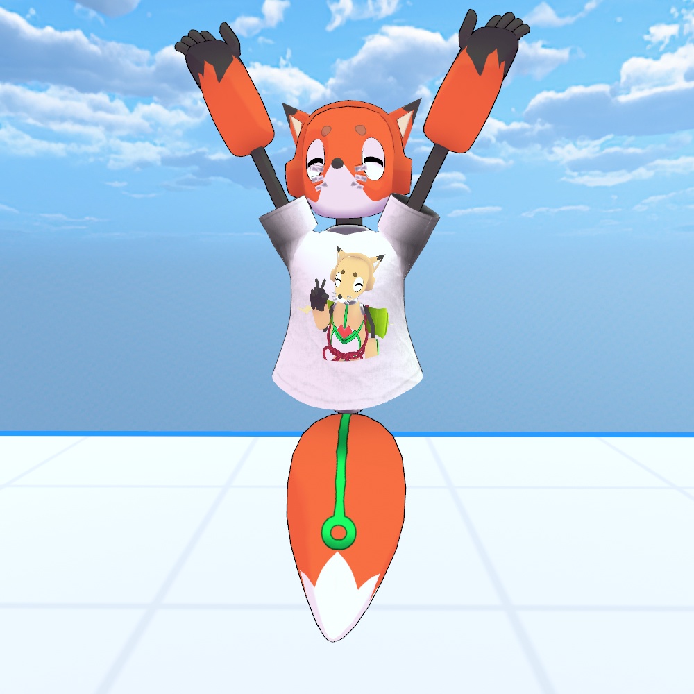 【オリジナル3Dモデル】FoxRobo ロゴ入りTシャツスタイル 新カラー