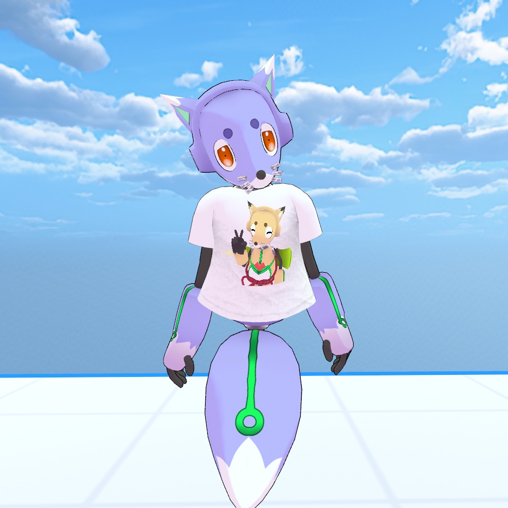 【オリジナル3Dモデル】FoxRobo ロゴ入りTシャツスタイル 新カラー