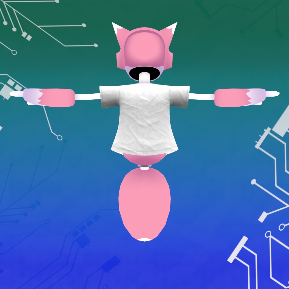 【オリジナル3Dモデル】FoxRobo ロゴ入りTシャツスタイル 新カラー