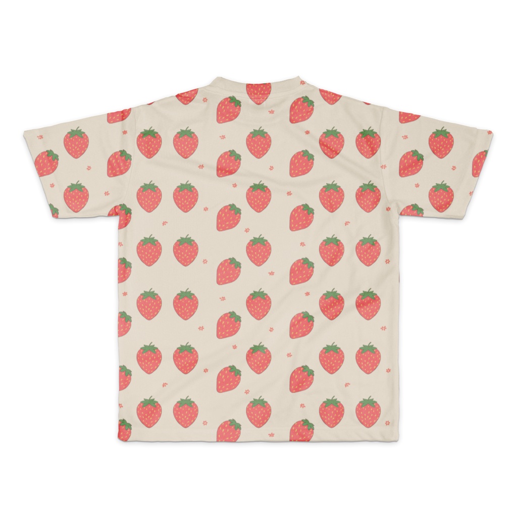瞬チャンTシャツ(いちご柄、もも柄)