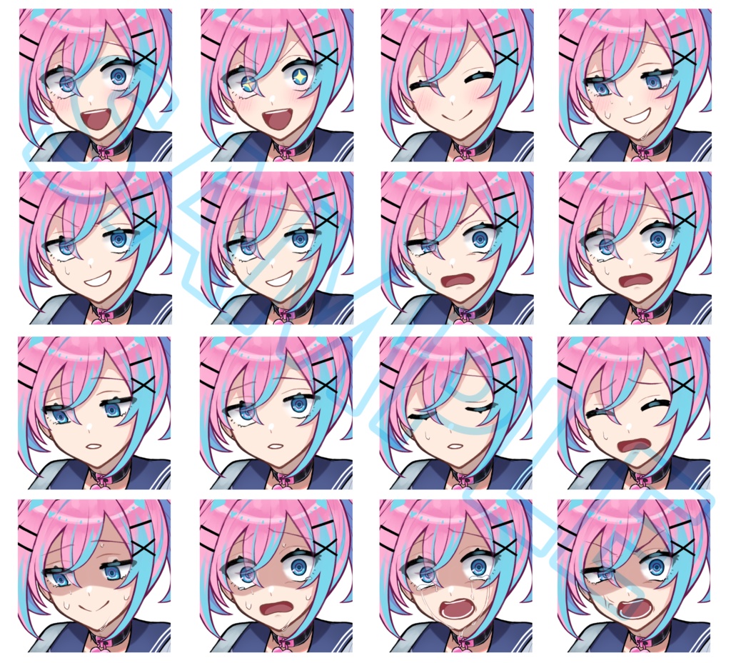 立ち絵PSD素材 ツインテ学生