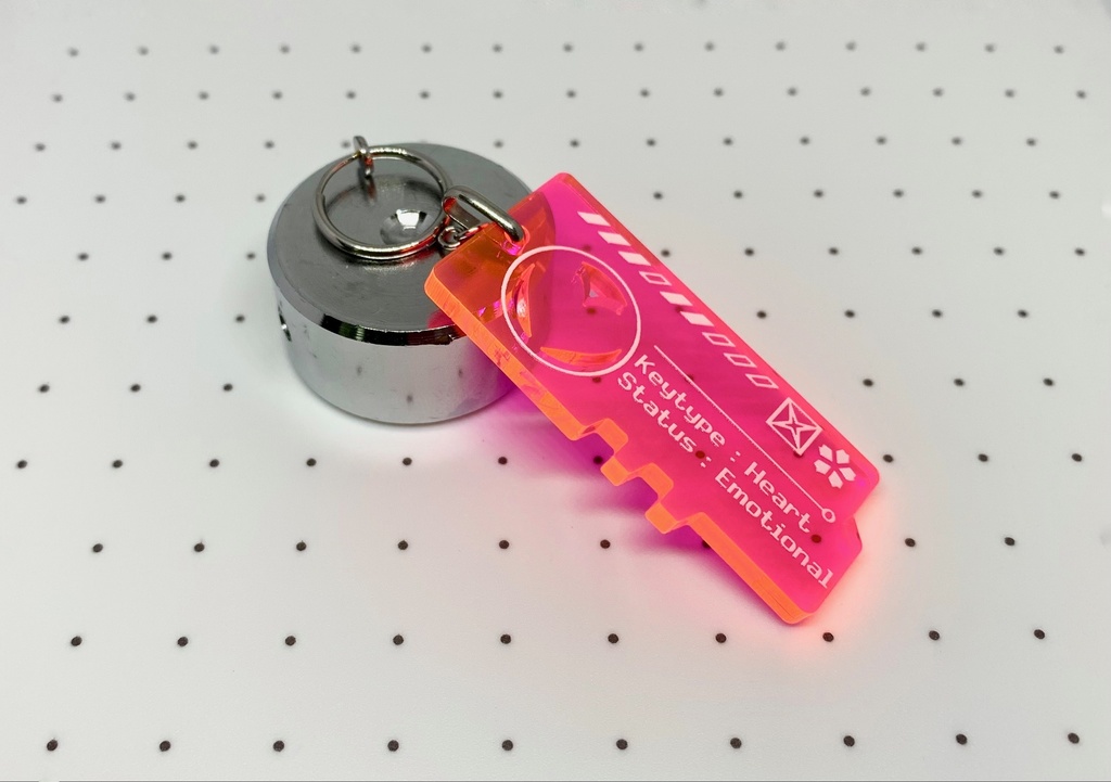 アクリルイヤリング【ハート/type:Key】