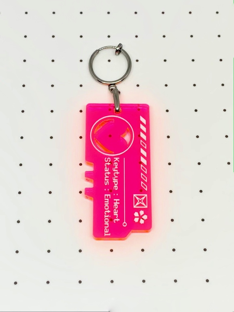 アクリルイヤリング【ハート/type:Key】