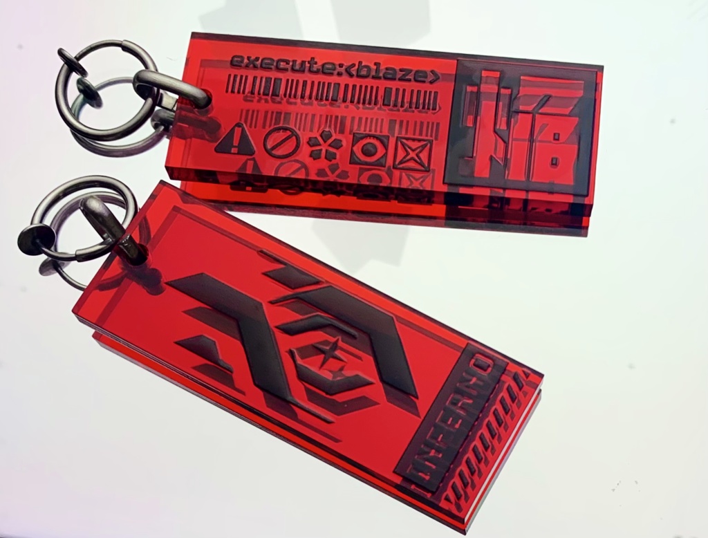 アクリルイヤリング【焔/type:Label】