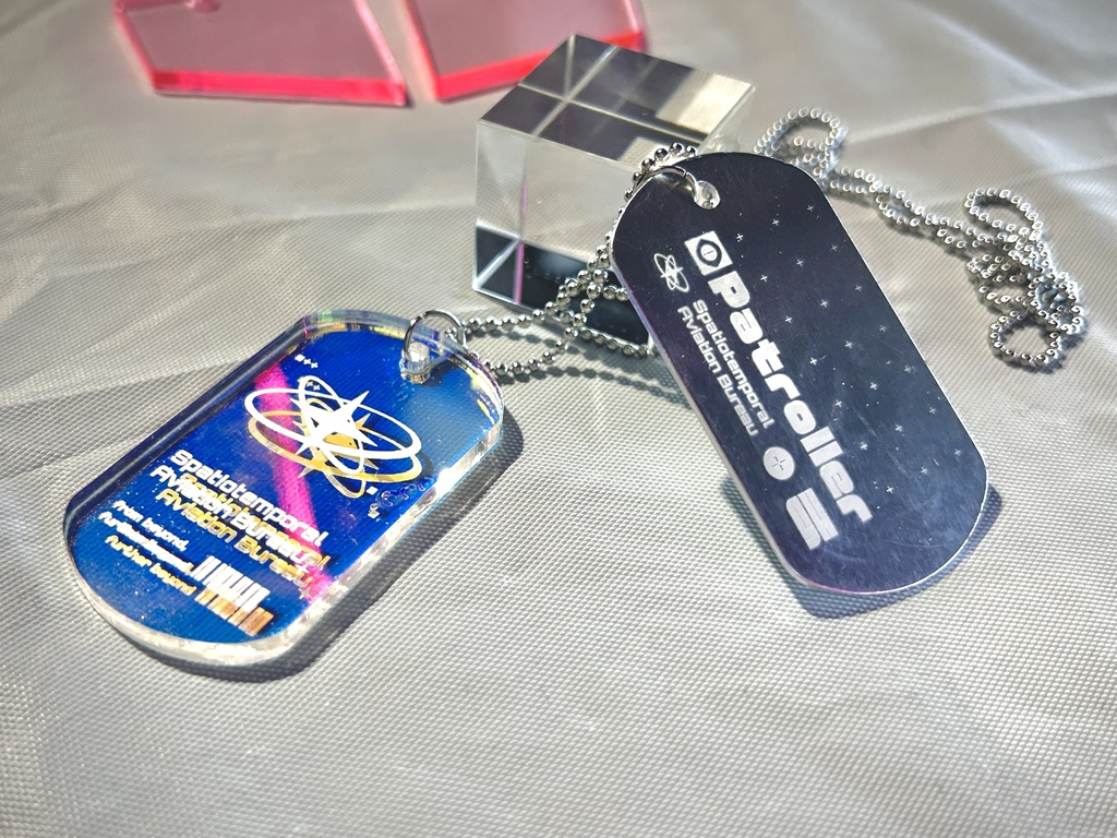 アクリル&ドッグタグネックレス【Spatiotemporal Aviation Bureau】