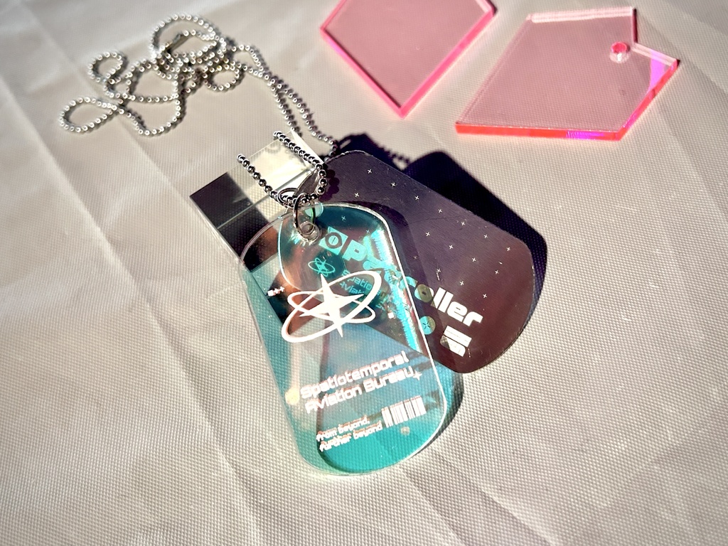 アクリル&ドッグタグネックレス【Spatiotemporal Aviation Bureau】