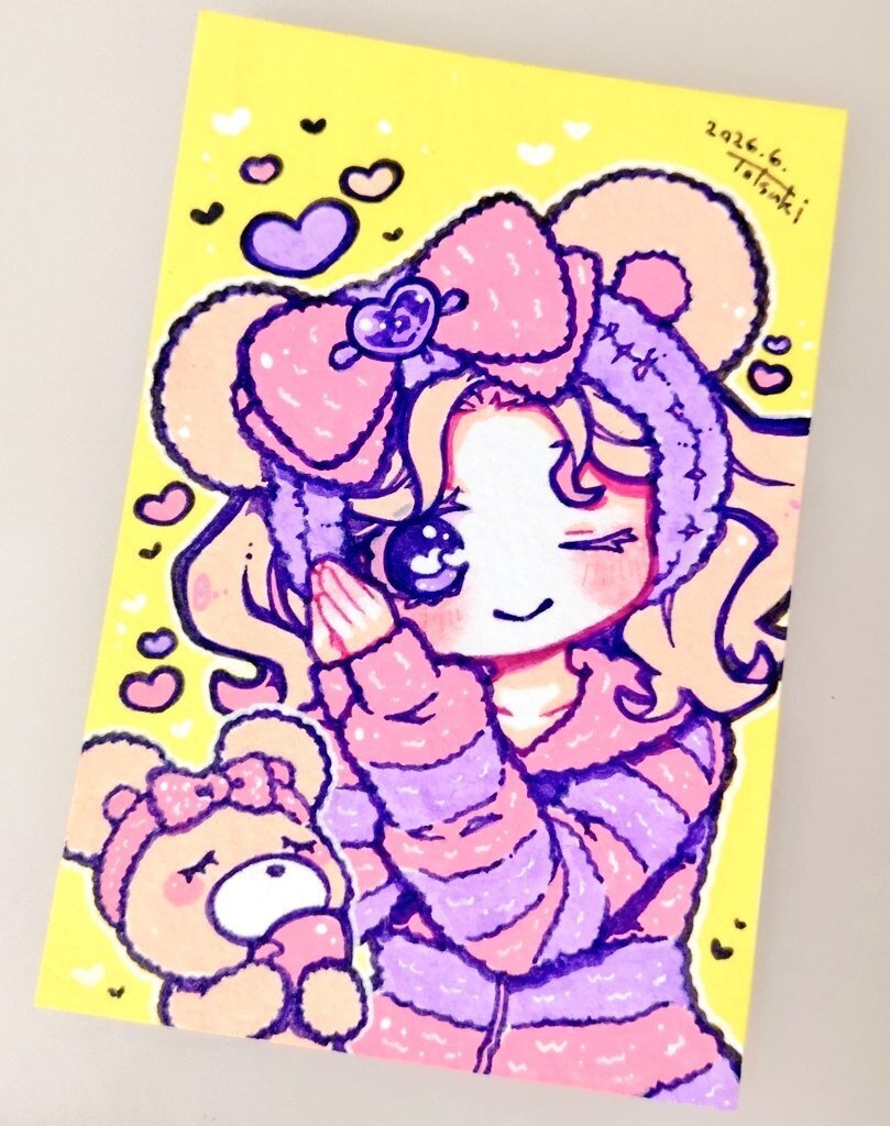 【原画】毛糸フレーム作品 4点
