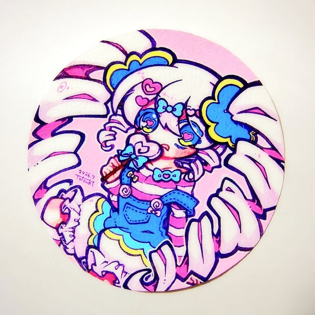 【原画】毛糸フレーム作品 4点