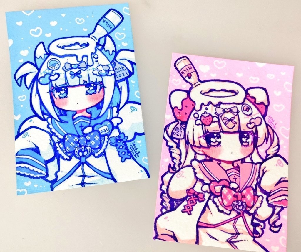 【原画】毛糸フレーム作品 4点