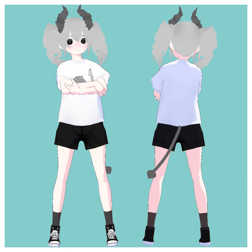 【VRoid VRMアバター】わんぱく人外娘アバター第漆拾捌弾　縦ロールの悪魔 - わんぱくなアトリエ - 2/2