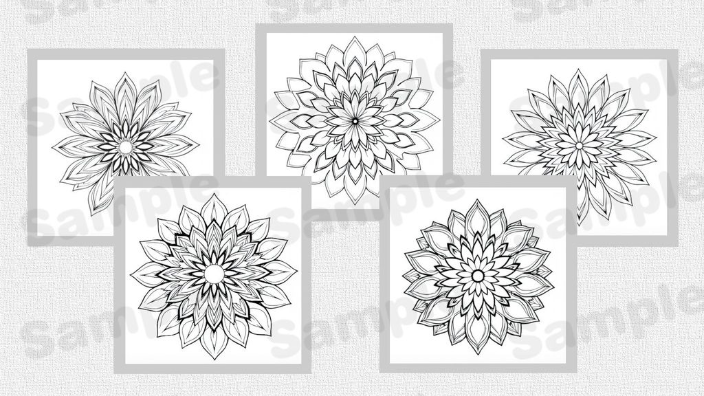 大人の塗り絵 曼荼羅フラワー Vol.1