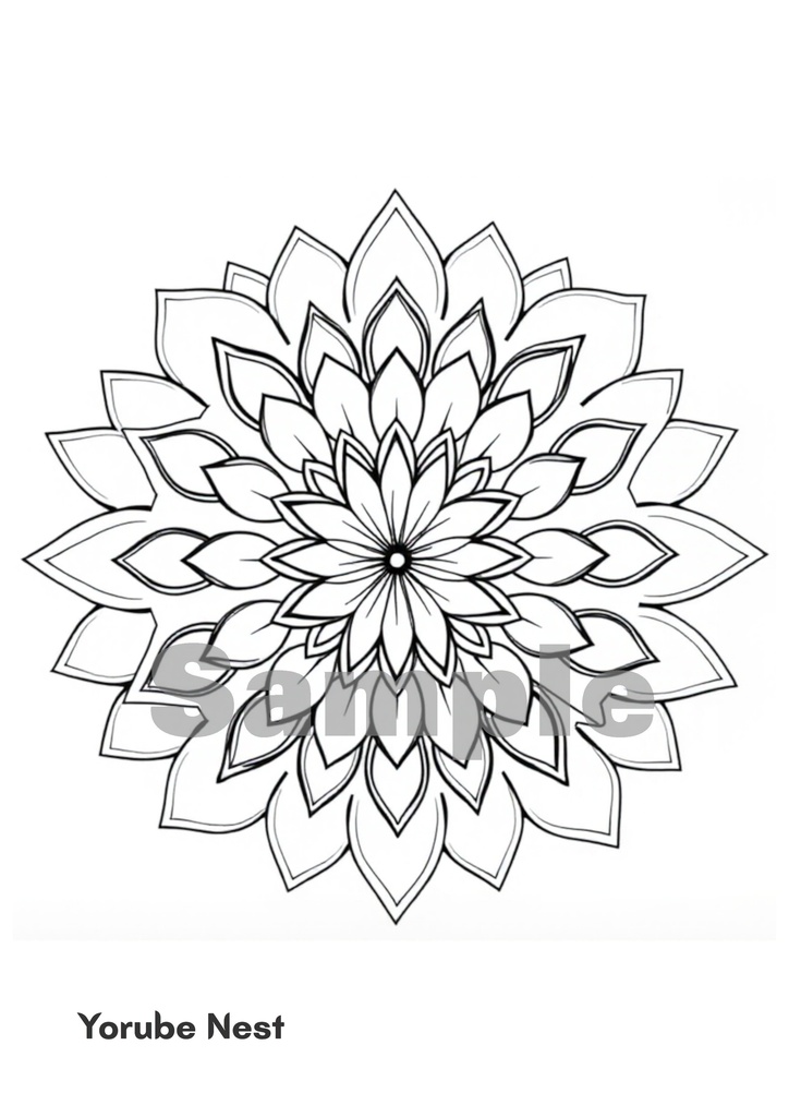 大人の塗り絵 曼荼羅フラワー Vol.1