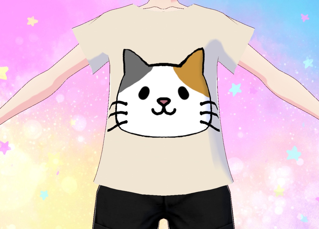 無料　猫のシャツ(vroid)