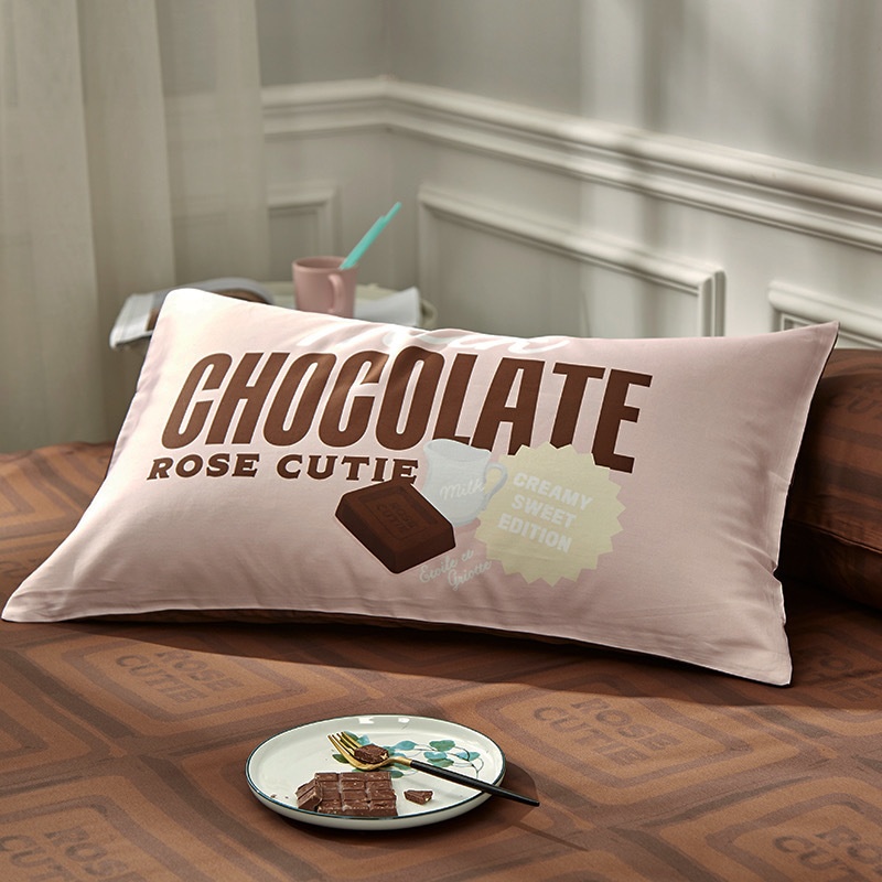 【Rose Cutie x Etoile et Griotte】Rose Cutie Chocolate布団カバー4点セット(ピンク)