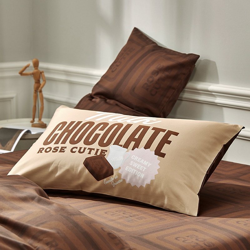 【Rose Cutie x Etoile et Griotte】Rose Cutie Chocolate 布団カバー4点セット(モカ)