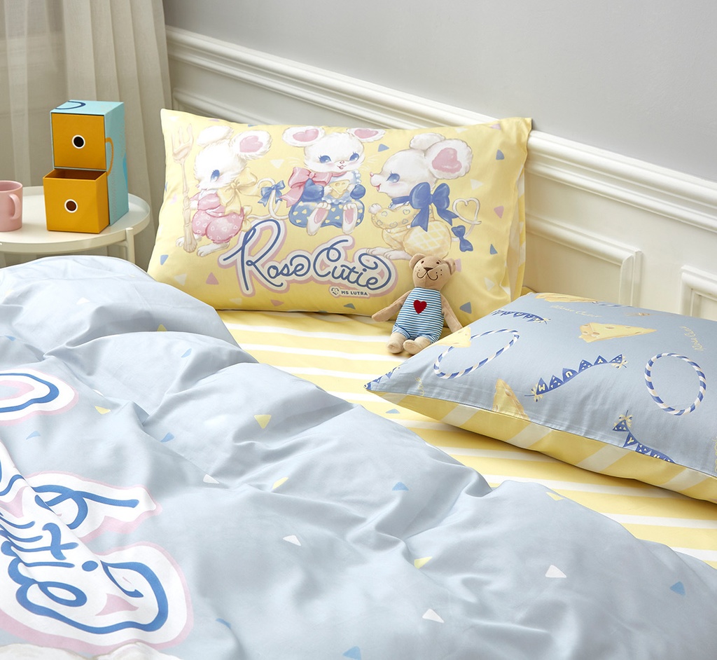 【Rose Cutie x Ms LUTRA】Cheese Mouse布団カバー4点セット