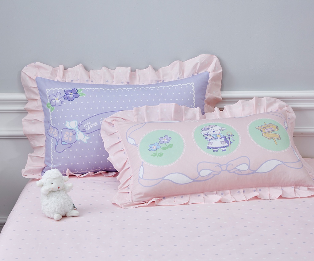 【Rose Cutie x Ms LUTRA】Tea Party in meadow布団カバー4点セット(フリルあり)