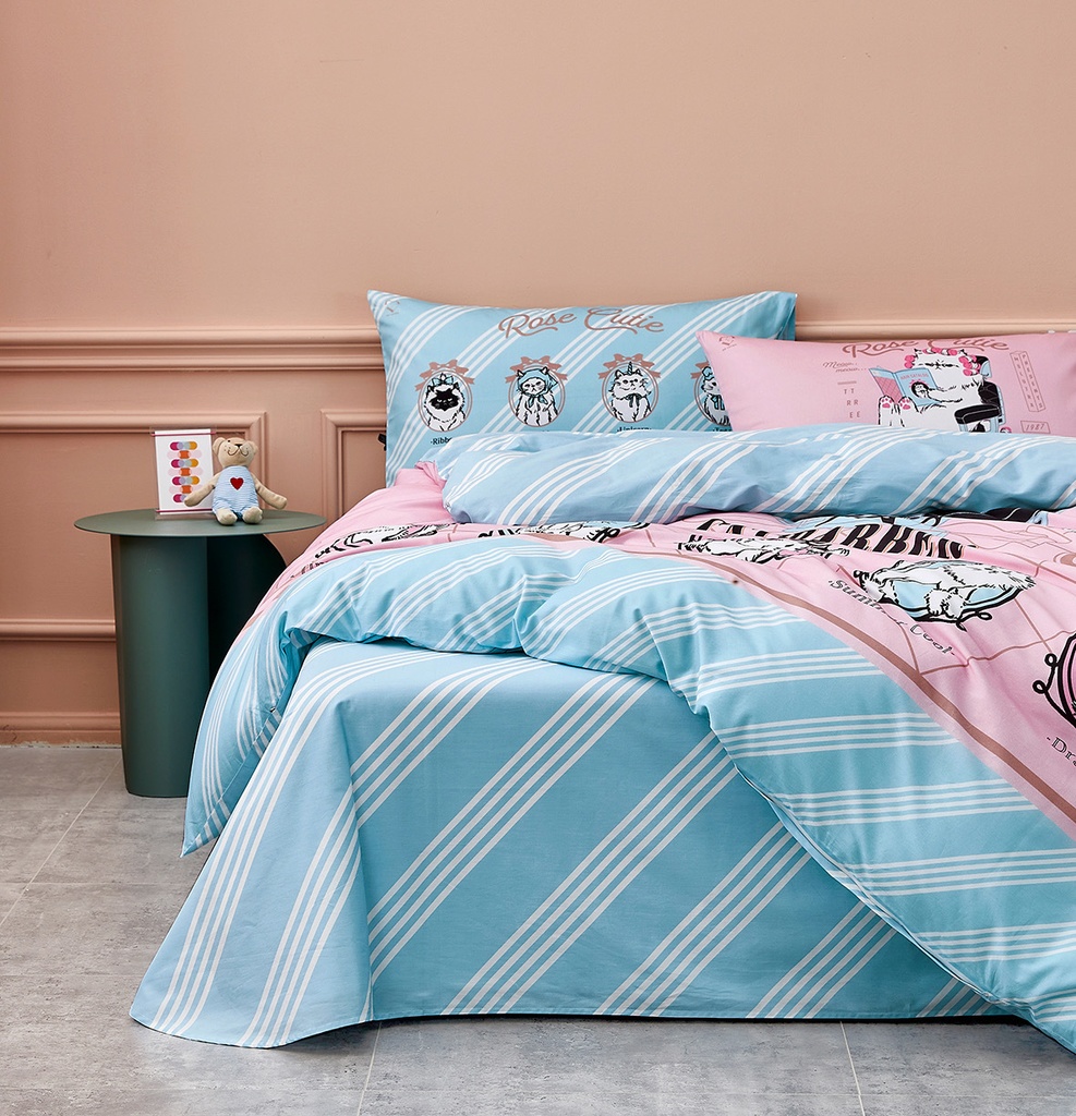 【Rose Cutie x Ms LUTRA】Cat Barber布団カバー4点セット