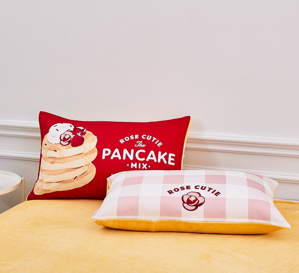 【Rose Cutie x Etoile et Griotte】Rose Cutie Pancake布団カバー4点セット(コットン+ポリエステル)