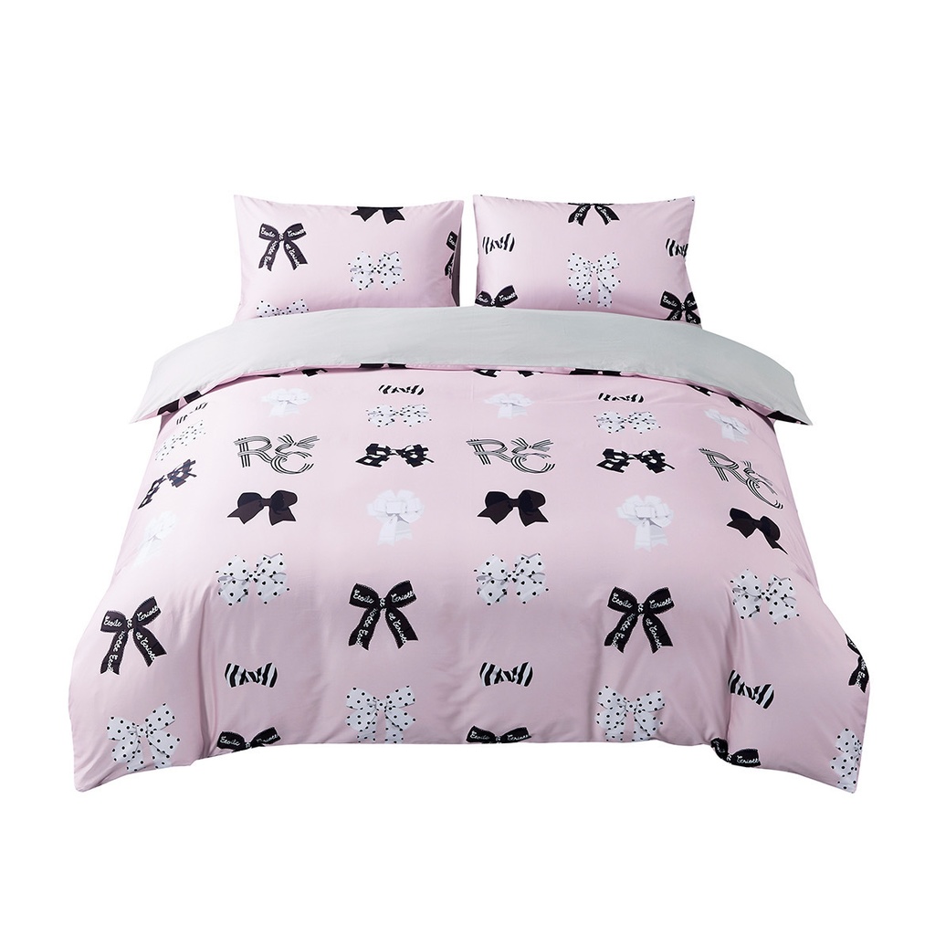 【Rose Cutie x Etoile et Griotte】Rose Cutie Ribbon布団カバー4点セット(ピンク)